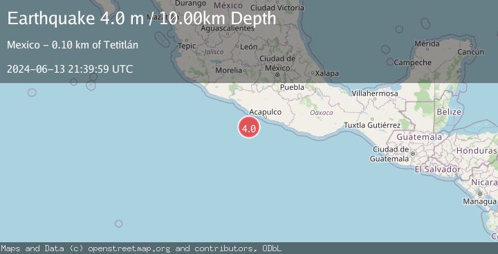 Map of OFF COAST OF GUERRERO, MEXICO