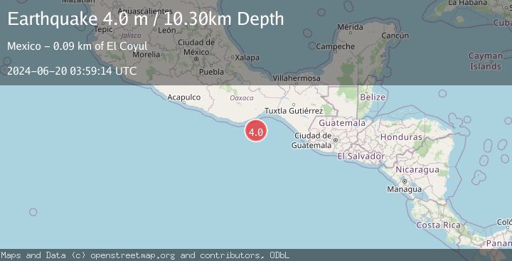 Map of OFFSHORE OAXACA, MEXICO