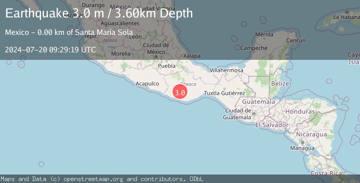 Map of OAXACA, MEXICO