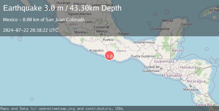 Map of OAXACA, MEXICO