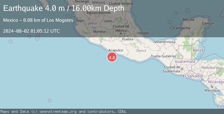 Map of OFFSHORE GUERRERO, MEXICO