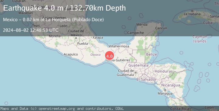 Map of OAXACA, MEXICO