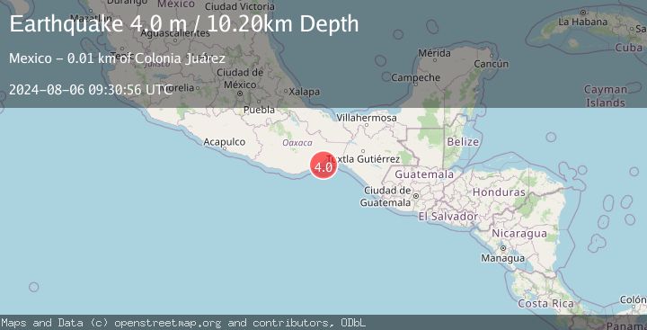Map of OFFSHORE OAXACA, MEXICO