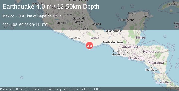 Map of OFFSHORE OAXACA, MEXICO