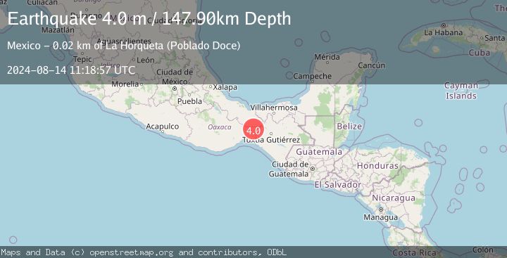 Map of OAXACA, MEXICO