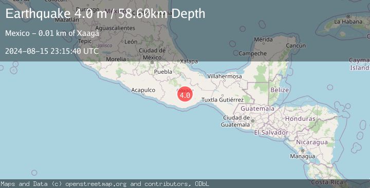 Map of OAXACA, MEXICO