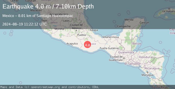 Map of OAXACA, MEXICO