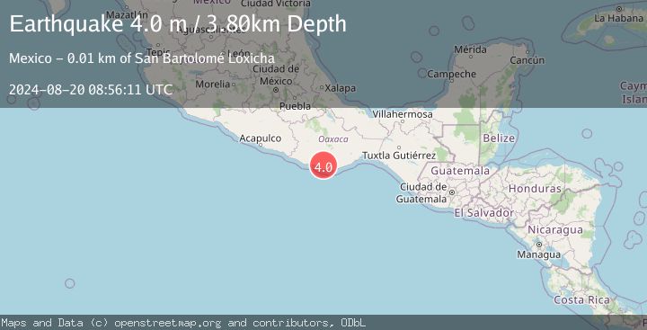 Map of OAXACA, MEXICO