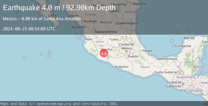 Map of MICHOACAN, MEXICO