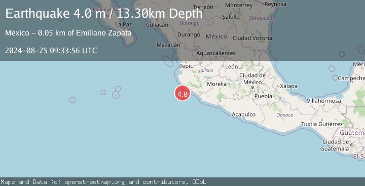 Map of OFFSHORE JALISCO, MEXICO
