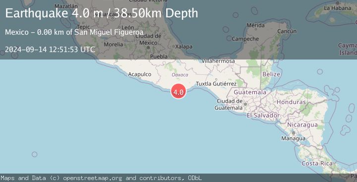Map of OAXACA, MEXICO