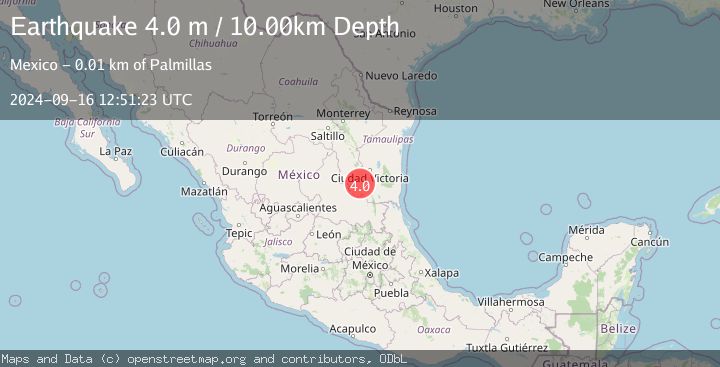 Map of TAMAULIPAS, MEXICO