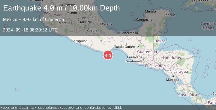 Map of OFFSHORE OAXACA, MEXICO
