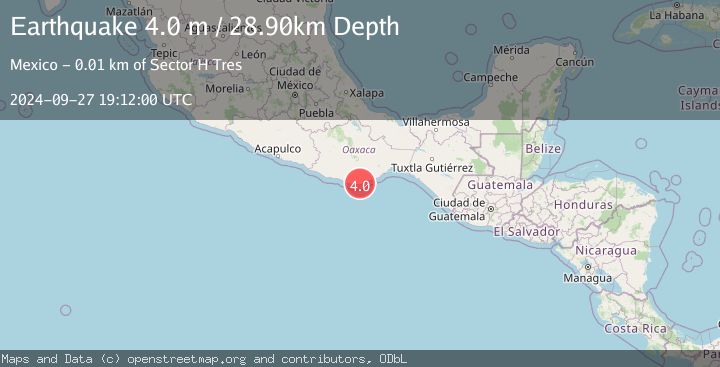 Map of OAXACA, MEXICO