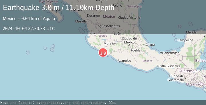 Map of MICHOACAN, MEXICO