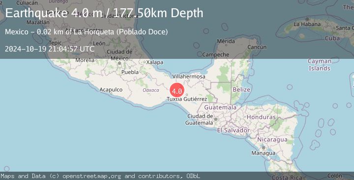 Map of OAXACA, MEXICO
