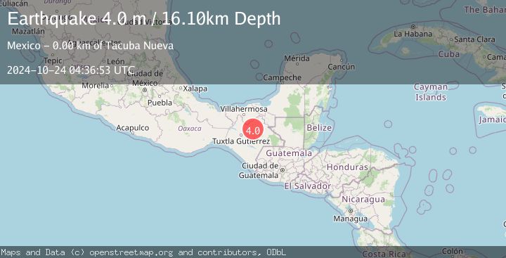 Map of CHIAPAS, MEXICO
