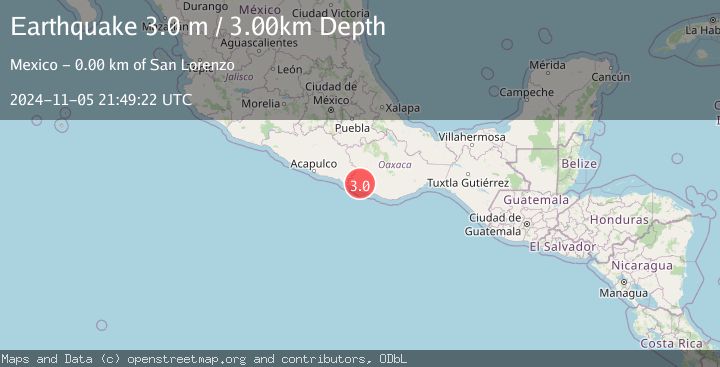 Map of OAXACA, MEXICO