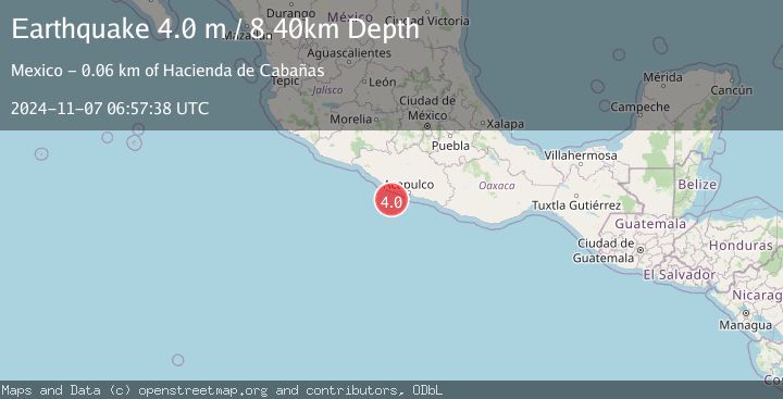 Map of OFFSHORE GUERRERO, MEXICO