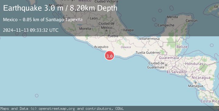 Map of OFFSHORE OAXACA, MEXICO