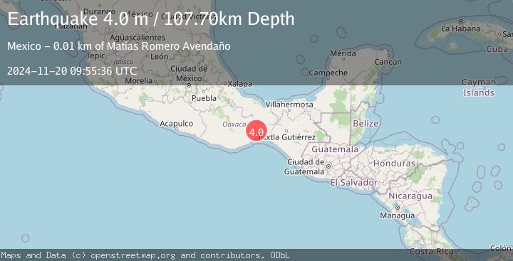 Map of OAXACA, MEXICO