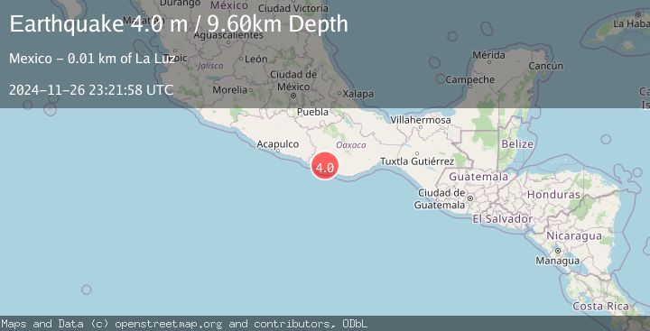 Map of OAXACA, MEXICO