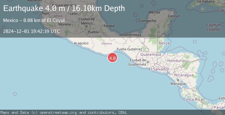 Map of OFFSHORE OAXACA, MEXICO