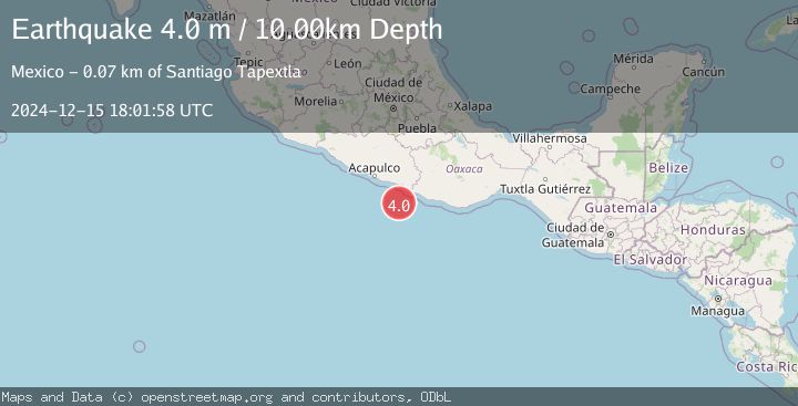 Map of OFFSHORE GUERRERO, MEXICO