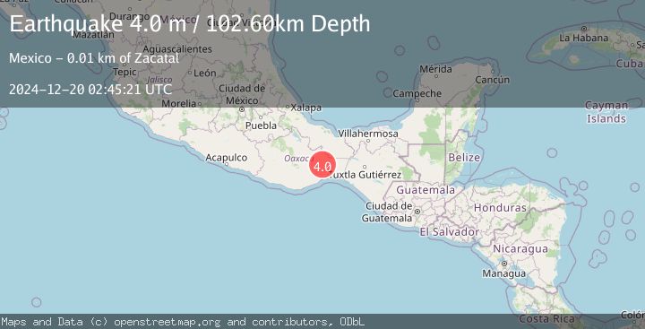 Map of OAXACA, MEXICO