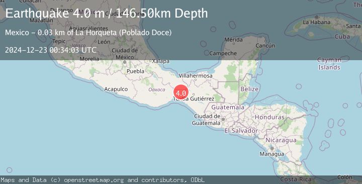 Map of OAXACA, MEXICO
