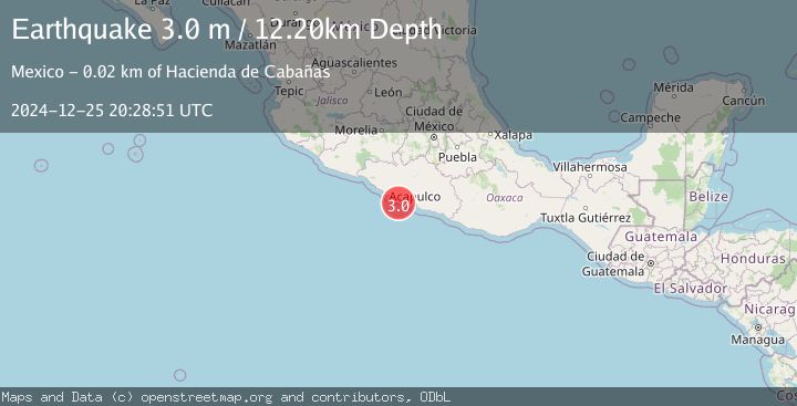 Map of OFFSHORE GUERRERO, MEXICO