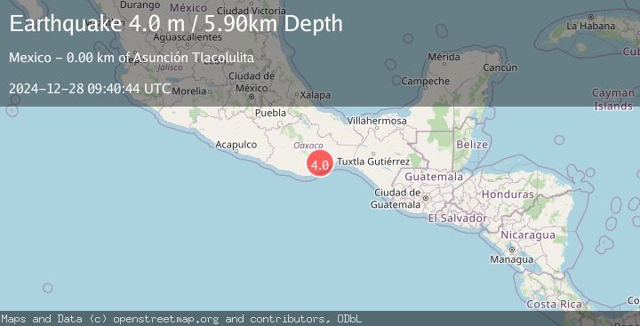 Map of OAXACA, MEXICO