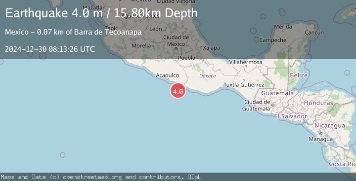 Map of OFFSHORE GUERRERO, MEXICO