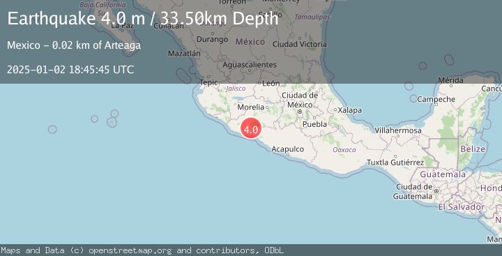 Map of MICHOACAN, MEXICO