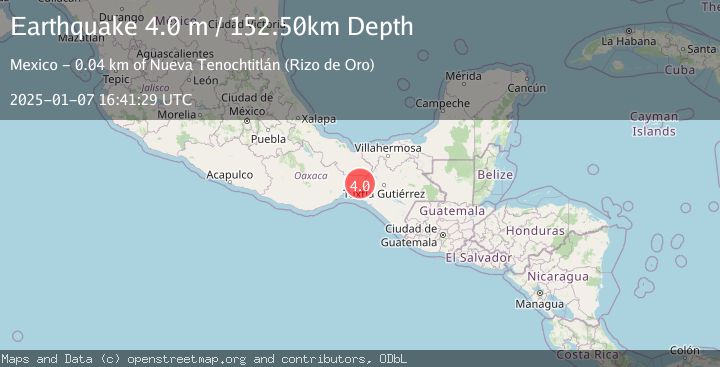 Map of OAXACA, MEXICO