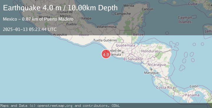 Map of OFFSHORE CHIAPAS, MEXICO