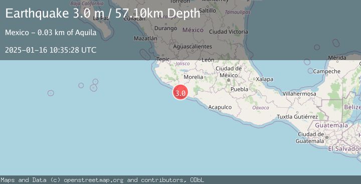 Map of MICHOACAN, MEXICO