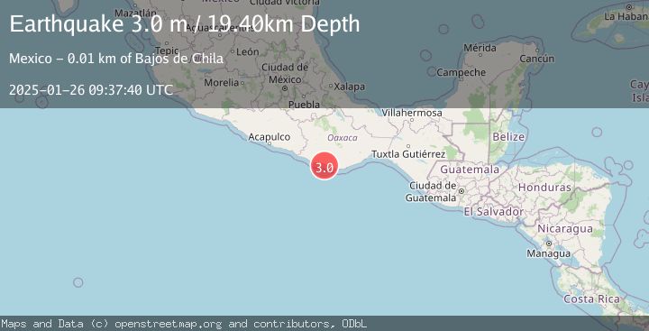 Map of OFFSHORE OAXACA, MEXICO