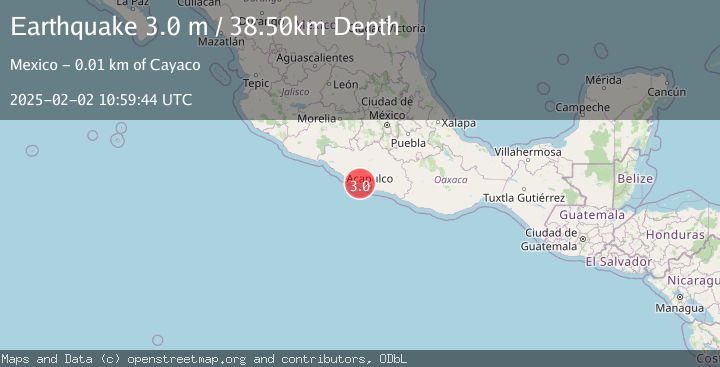 Map of OFFSHORE GUERRERO, MEXICO