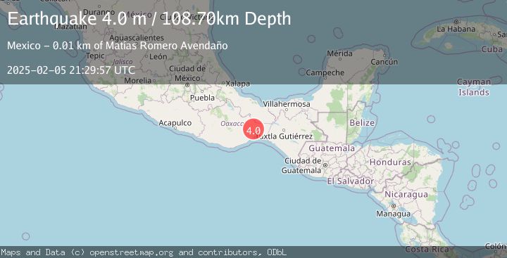 Map of OAXACA, MEXICO