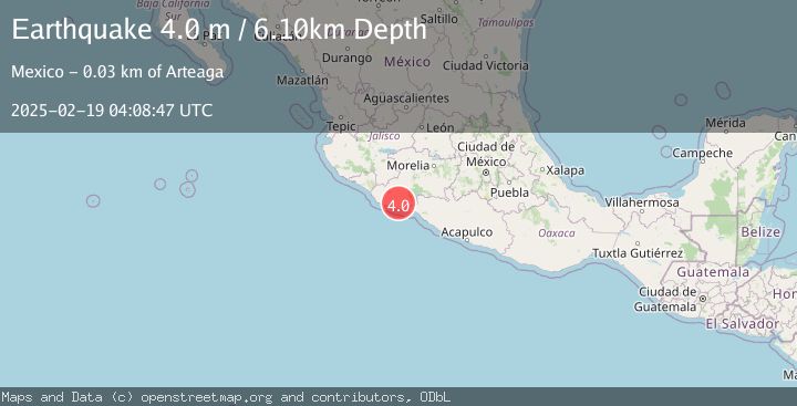 Map of MICHOACAN, MEXICO
