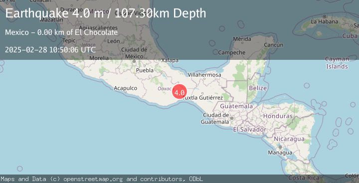 Map of OAXACA, MEXICO