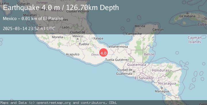 Map of OAXACA, MEXICO