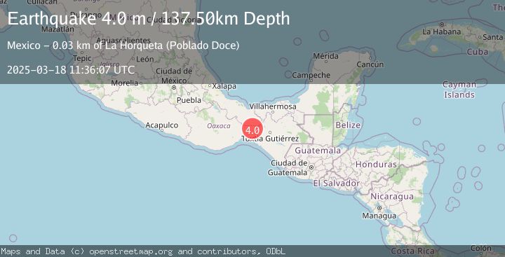 Map of OAXACA, MEXICO