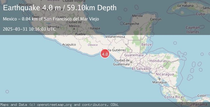 Map of OFFSHORE OAXACA, MEXICO