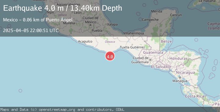 Map of OFFSHORE OAXACA, MEXICO