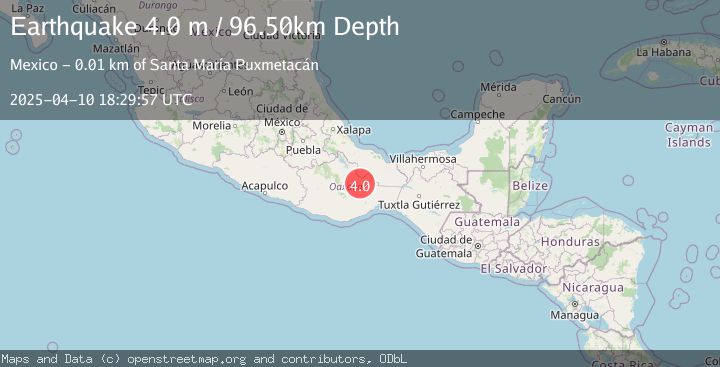 Map of OAXACA, MEXICO