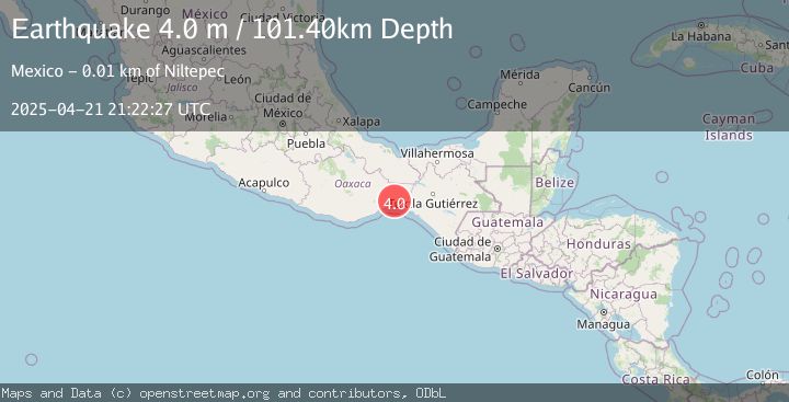 Map of OAXACA, MEXICO