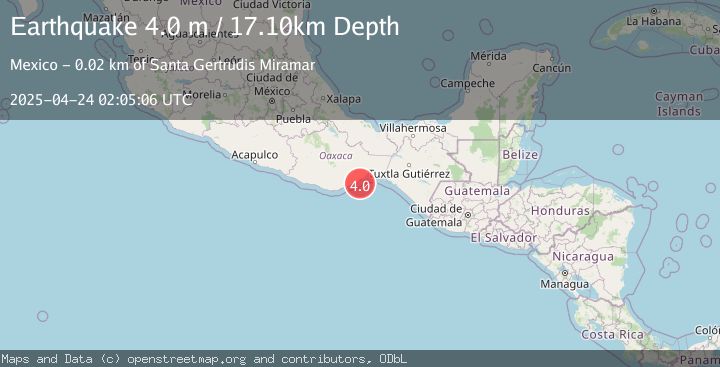 Map of OFFSHORE OAXACA, MEXICO