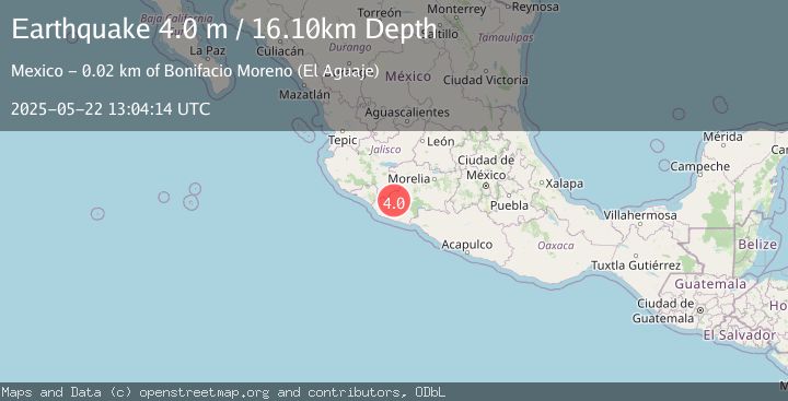 Map of MICHOACAN, MEXICO